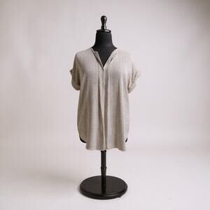 Max Studio Beige Textured Blouse